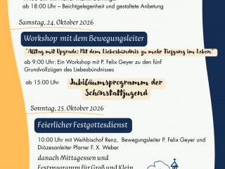 Wir laden ein zum großen Jubiläumsfest: 50 Jahre Dilexit Ecclesiam Heiligtum