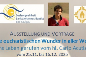 Ausstellung und Vorträge: Die Eucharistischen Wunder in aller Welt